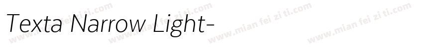 Texta Narrow Light字体转换